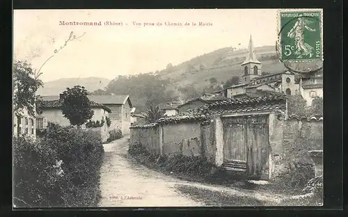 AK Montromand, Vue prise du Chemin de la Mairie