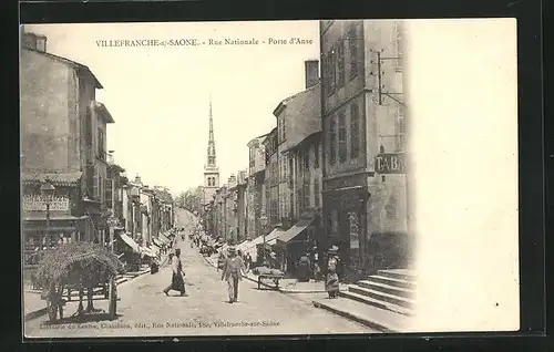 AK Villefranche-sur-Saone, Rue Nationale
