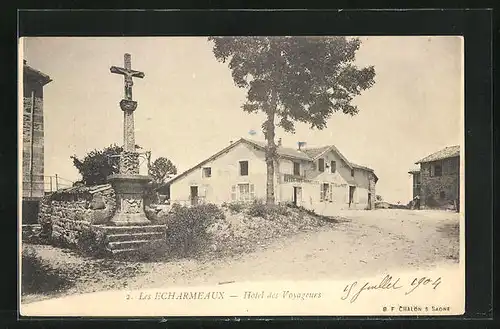 AK Les Echarmeaux, Hôtel des Voyageurs