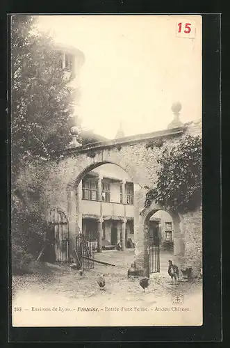 AK Fontaine, Entrée d`une Ferme, Ancien Chateau