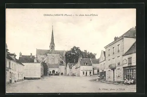 AK Orbais-l`Abbaye, La place Jean-d`Orbais