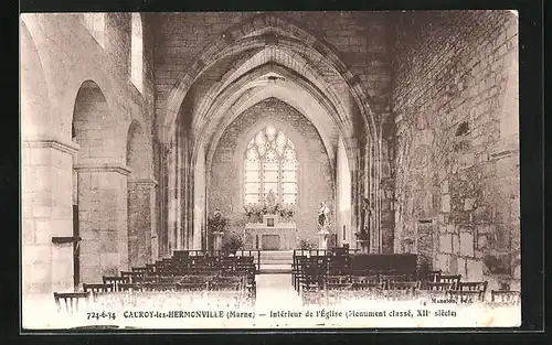 AK Cauroy-les-Hermonville, Intérieur de l`Église