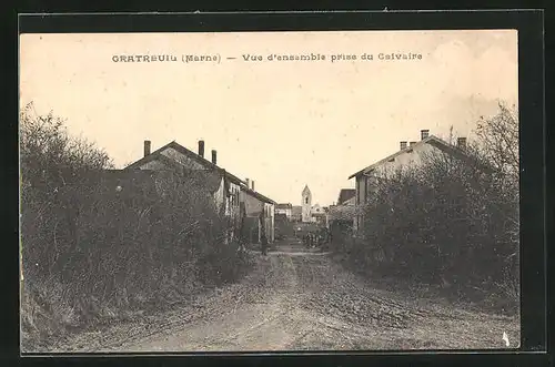 AK Gratreuil, Vue d`ensemble prise du Calvaire