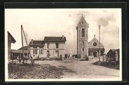 AK Gratreuil, L`Eglise et la Mairie