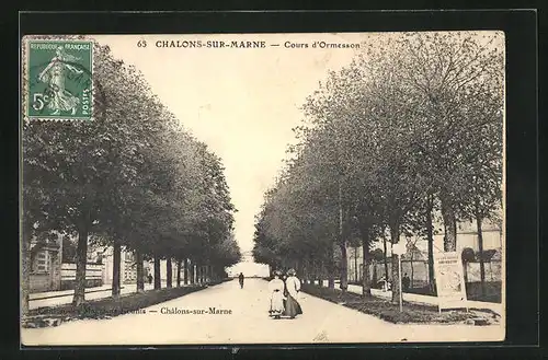 AK Chalons-sur-Marne, Cours d`Ormesson