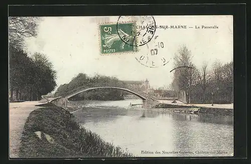 AK Châlons-sur-Marne, La Passerelle