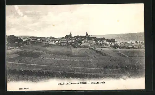 AK Chatillon-sur-Marne, Vue générale