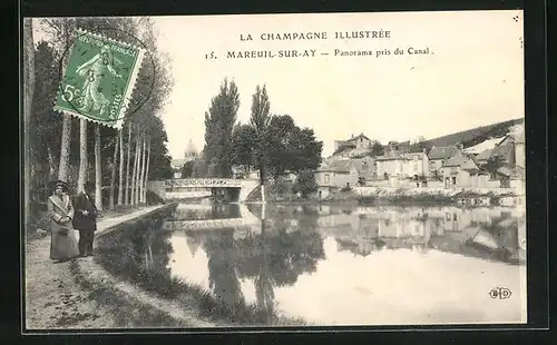 AK Mareuil-sur-Ay, Panorama pris du Canal