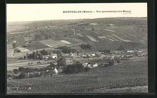 AK Monthelon, Vue panoramique sur Mancy
