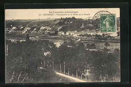 AK Aingeray, Vue générale et la Vallée de la Moselle