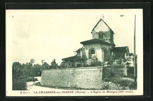 AK La Chaussée-sur-Marne, L`Eglise de Mutigny