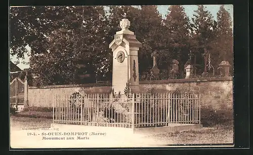 AK St-Ouen-Domprot, Monument aux Morts