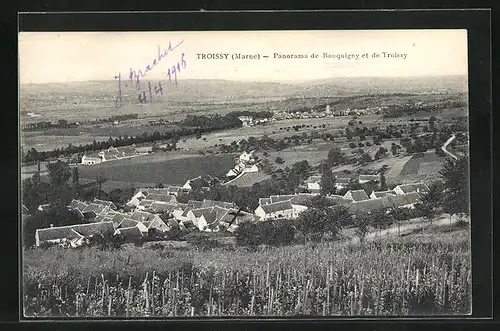 AK Troissy, Panorama de Bouquigny et de Troissy