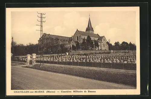 AK Chatillon-sur-Marne, Cimetiére Militaire de Benson