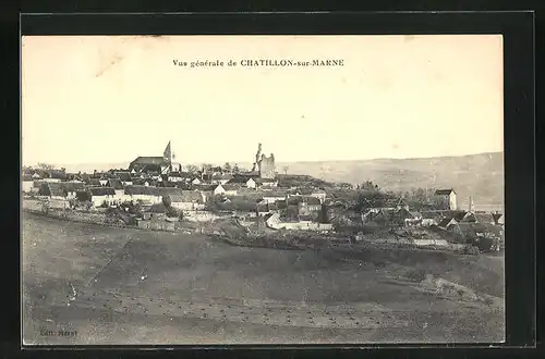 AK Chatillon-sur-Marne, Vue générale