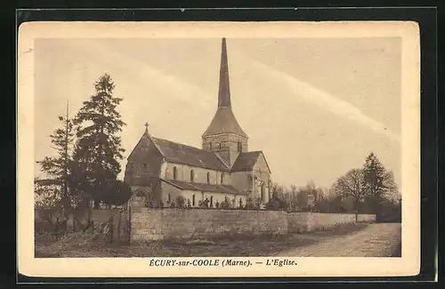 AK Écury-sur-Coole, l'Eglise