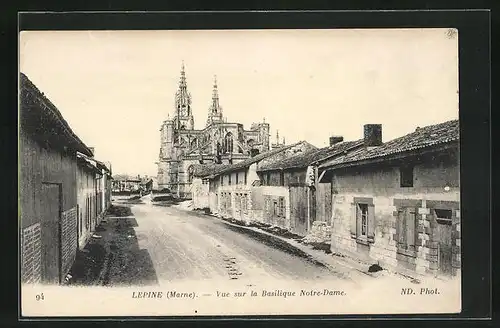 AK Lepine, Vue sur la Basilique Notre-Dame