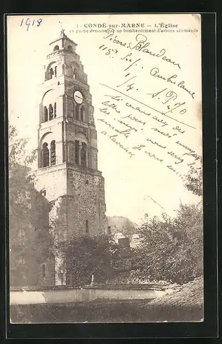 AK Bourges, Frontalansicht der Kirche