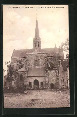 AK Orbais-l`Abbaye, L`Eglise et le Monument