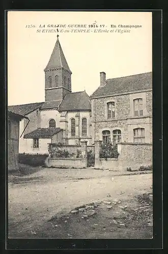 AK St. Etienne-au-Temple, L`Ecole et l`Eglise