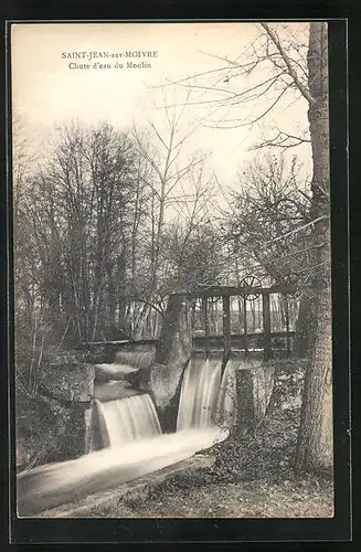 AK Saint-Jean-sur-Moivre, Chute d`eau du Moulin