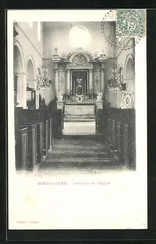 AK Igny-le-Jard, Intérieur de l`Eglise