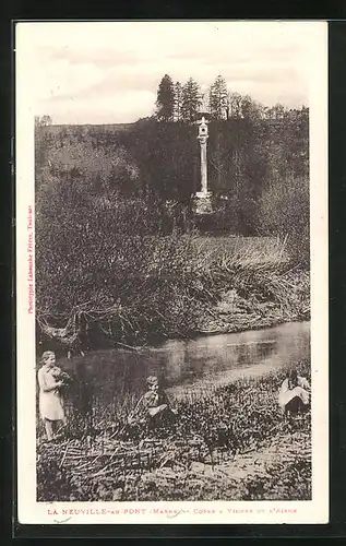 AK La Neuville-au-Pont, Cotes a Vignes et l`Aisne