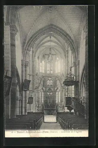 AK Saint-Amand-sur-Fion, Intérieur de l`Eglise