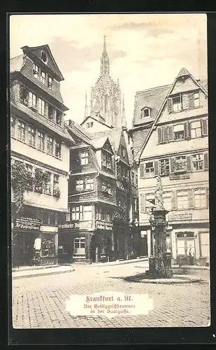 AK Alt-Frankfurt, Um Heiliggeistbrunnen in der Saalgasse