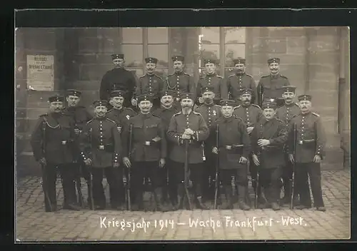AK Frankfurt, Wache Frankfurt West im Jahr 1914