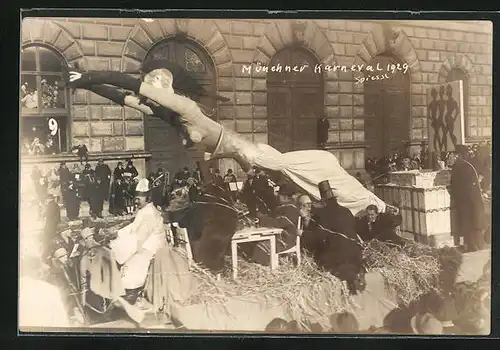 Foto-AK München, Karnevalszug 1929, Fasching