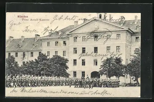 AK München, Prinz Arnulf-Kaserne mit Soldaten