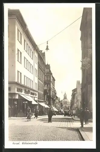 AK Kassel, Strassenpartie mit Geschäften