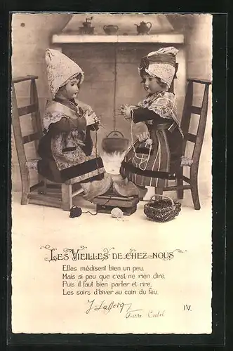 AK Les Vieilles de chez Nous, Puppen in Tracht