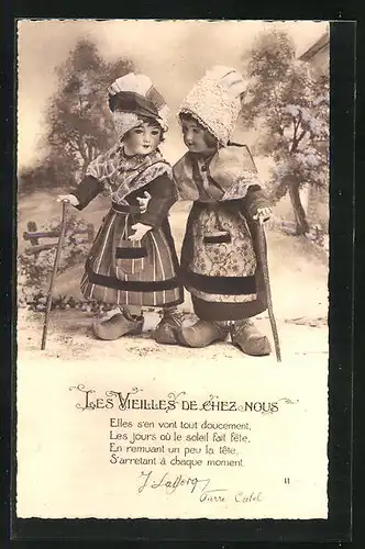 AK Les Vieilles de chez Nous, Puppen in Tracht