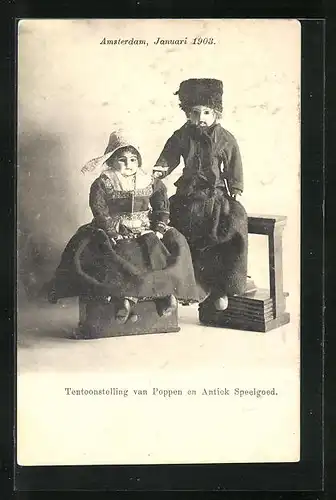 AK Amsterdam Tentoonstelling van Poppen en Antiek Speelgoed 1903