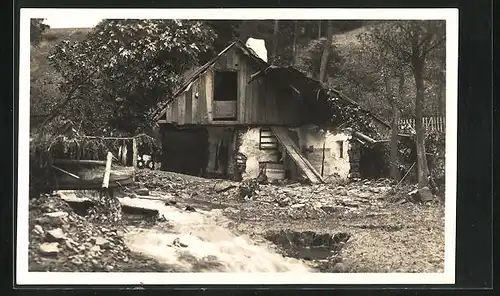 AK Adler Kosteletz / Kostelec nad Orlici, Ortspartie, Ruine