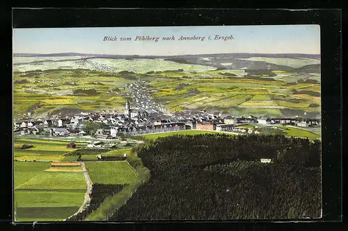 AK Annaberg i. Erzgeb., Blick vom Pöhlberg