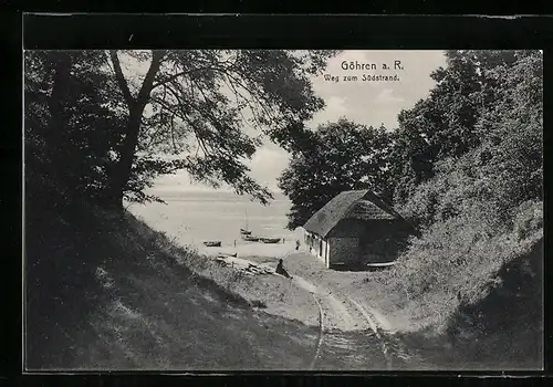 AK Göhren / Rügen, Weg zum Südstrand
