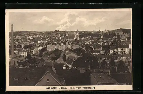 AK Schmölln i. Thür., Blick vom Pfefferberg