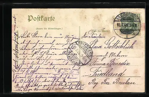 AK Braunschweig, Kaiser-Wilhelmbrücke mit Strassenbahn