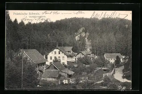 AK Pottenstein / Fränk. Schweiz, Gasthaus Schüttersmühle
