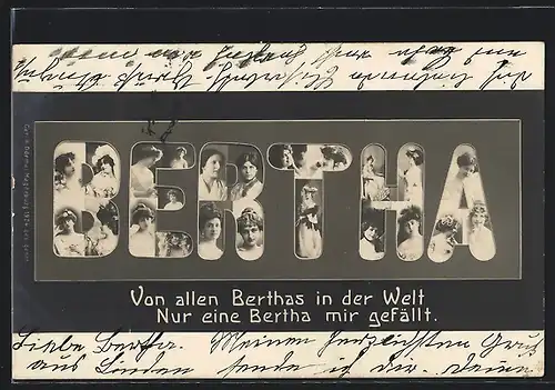 AK Von allen Berthas...!, Frauen-Porträts