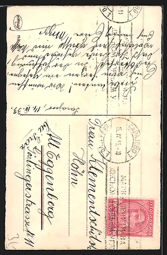 AK Ostereier auf einer Frühlingswiese, Ostergruss