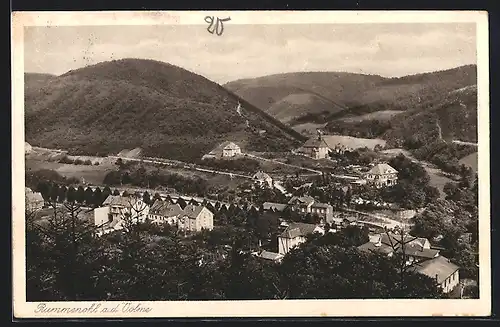 AK Rummenohl, Blick auf den Ort vom Berg aus