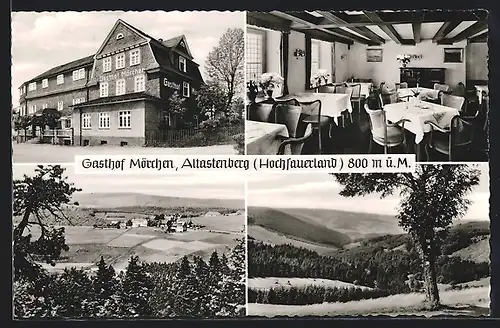 AK Altastenberg /Hochsauerland, Gasthof Mörchen, Innenansicht, Panorama