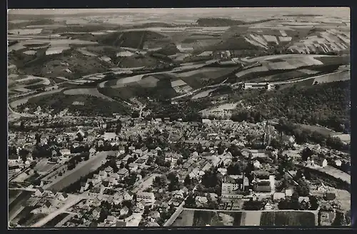 AK Meisenheim am Glan, Luftbild der Ortschaft