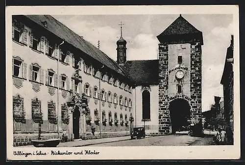 AK Villingen /Schwarzwald, Bickentor und Kloster
