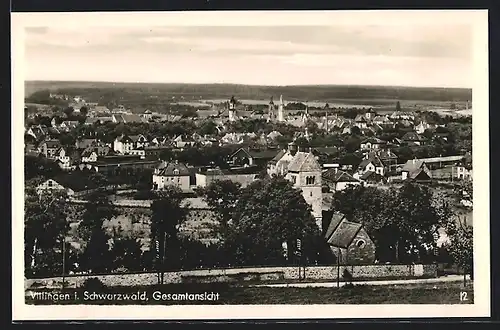 AK Villingen /Schwarzwald, Gesamtansicht der Stadt