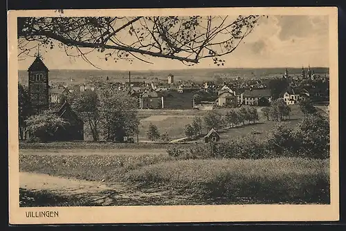 AK Villingen /Schwarzwald, Panoramaansicht der Stadt